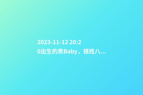 2023-11-12 20:20出生的男Baby，禚姓八字起名的來
